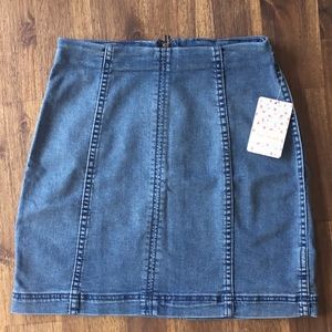 Free People Modern Femme Denim Skirt